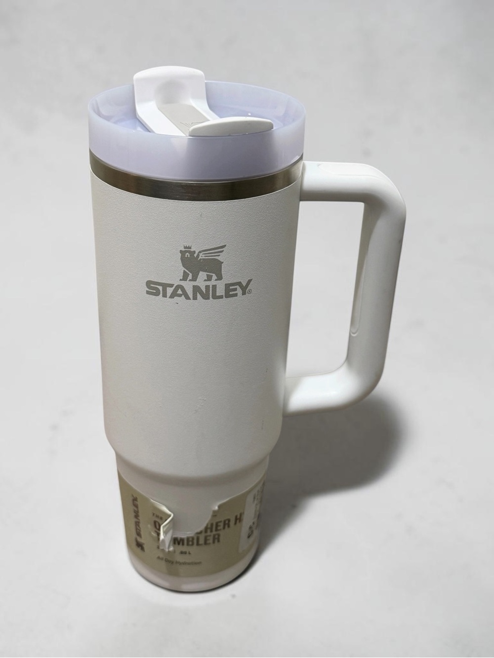 Stanley 30 oz Quencher H2.0 Flowstate Tumbler Frost White NEW No Straw See Flaw